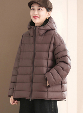 孔雀飞飞2025冬装新款韩版大码遮肉复古休闲保暖女90白鸭绒羽绒服
