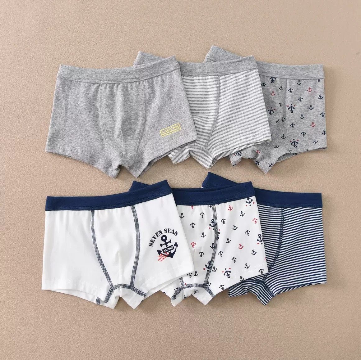 日系3件装男童纯棉平角内裤男孩平口四角内裤儿童无骨弹力透气,童装/婴儿装/亲子装,内裤,淘宝优惠券,粉丝福利购,淘宝优惠卷