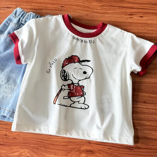 HCB家2026夏季新款卡通男女童短袖薄款儿童上衣