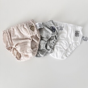 日系3条装男童三角内裤纯棉薄款面包裤不夹pp裤头卡通透气内裤