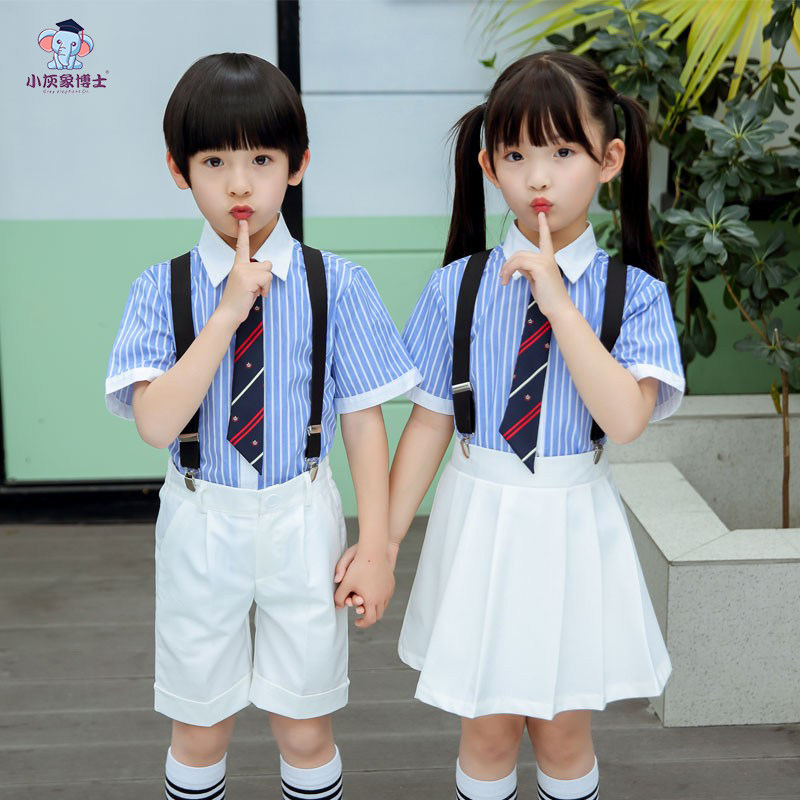 儿童礼服男童女童六一短裤短裙背带学生合唱演出服钢琴演初服校服