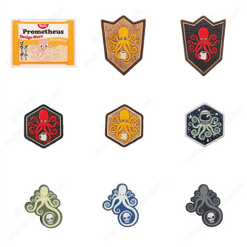 美国PDW臂章士气章魔术贴章鱼