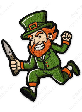 现货 美国PDW Leprechaun SMF Morale Patch 小矮妖臂章 魔术贴