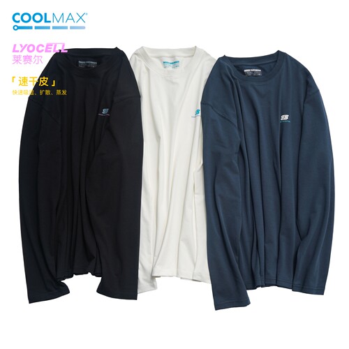BTB莱赛尔COOLMAX宽松长袖T恤