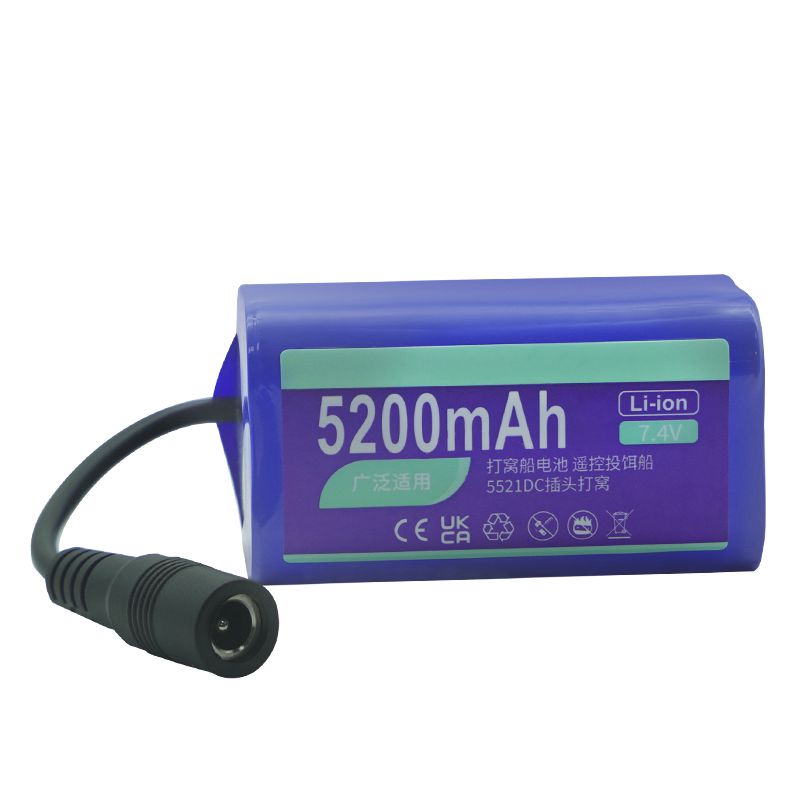 七里頂  7.4V  5200mah 打窩船鋰電池組   DC輸出接口