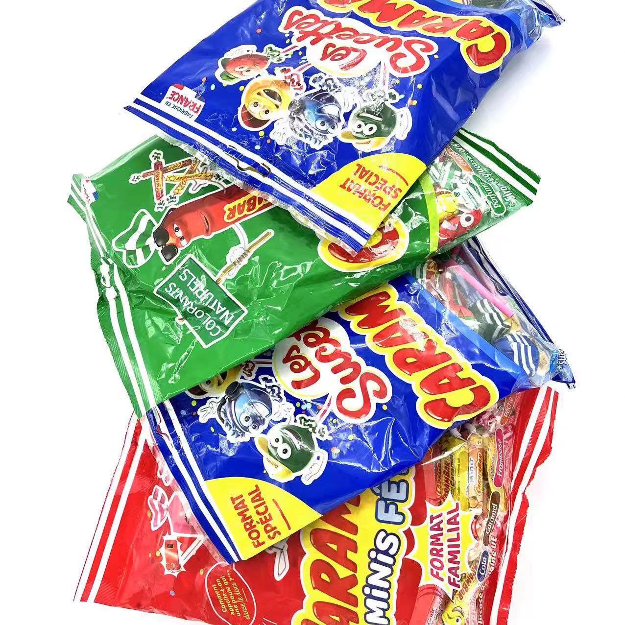 现货法国CARAMBAR水果糖棒棒糖短长条糖海盐焦糖Krema水果糖