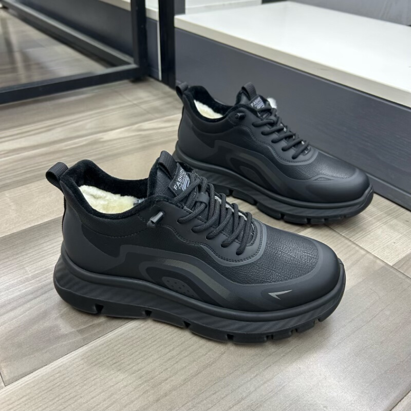 厚底轻便冬季加绒男鞋健步棉鞋