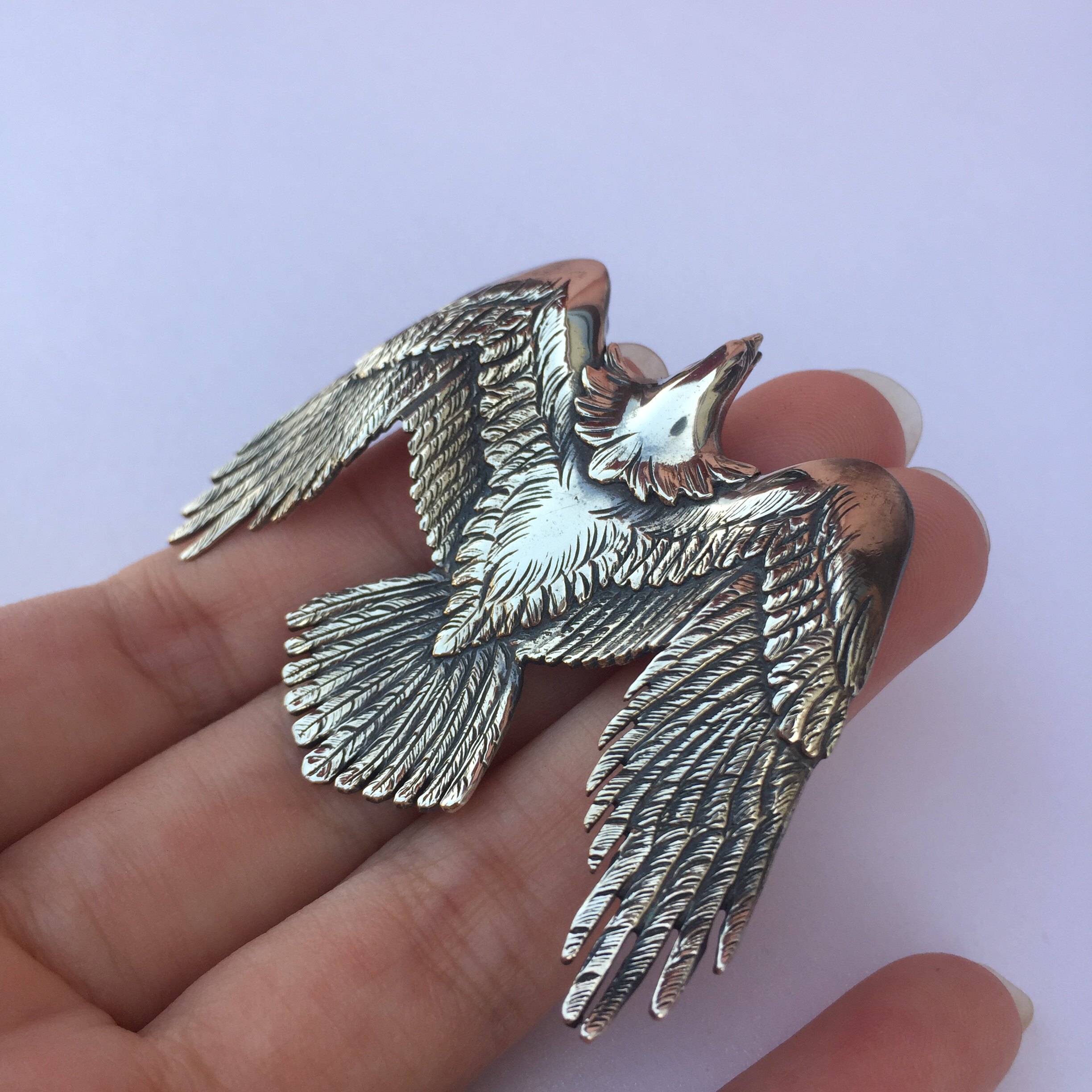 HB地平线S925纯银大鹰项链男印第安高桥风男吊坠琉璃珠套链潮牌