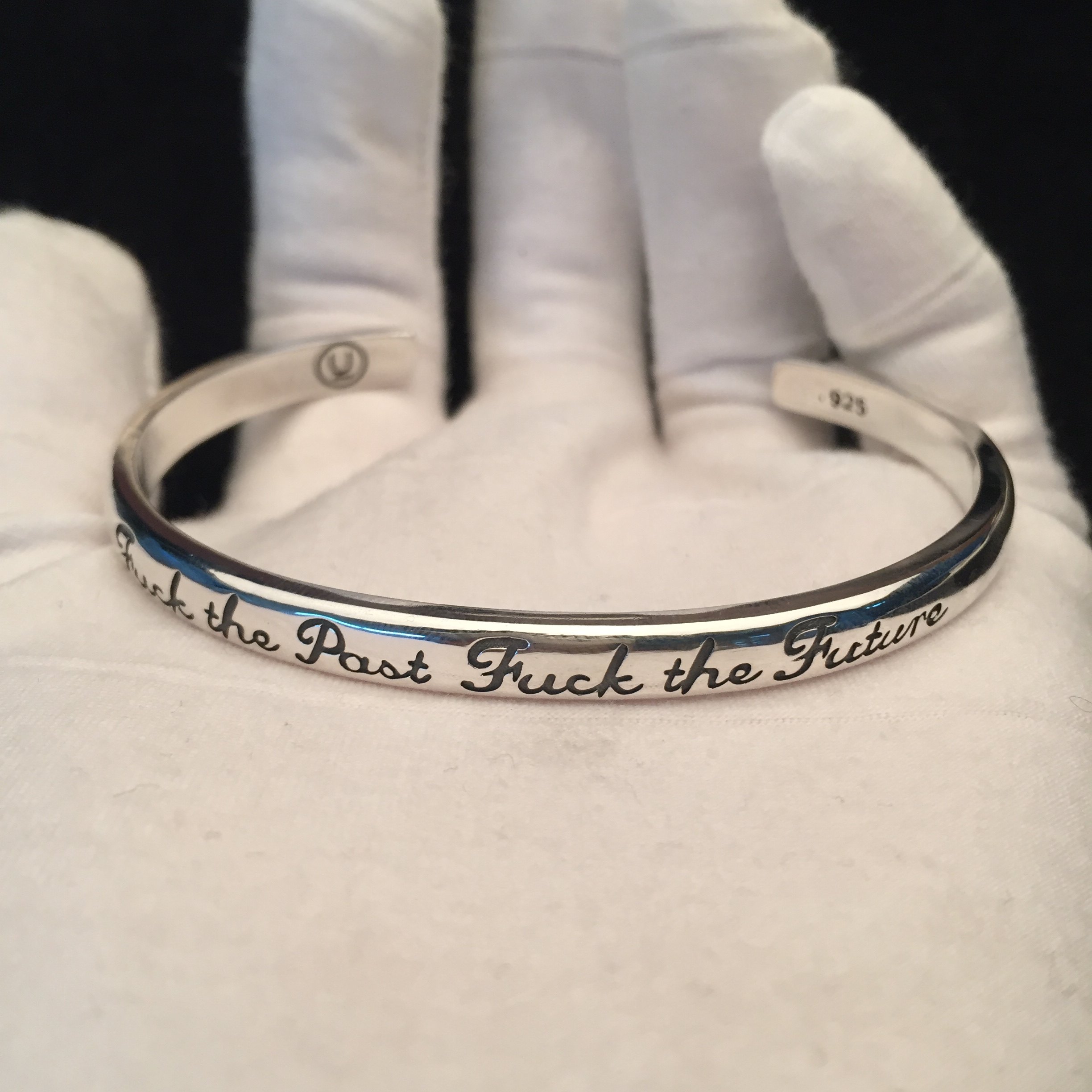 高桥盾undercover高桥吾郎风格手镯男潮情侣925纯银镯子女简约