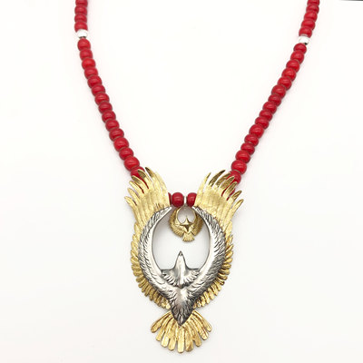 hb地平线老鹰项链男潮925纯银