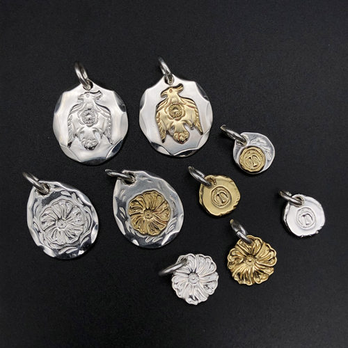 高桥风格菊地健925雷鸟小饼吊坠