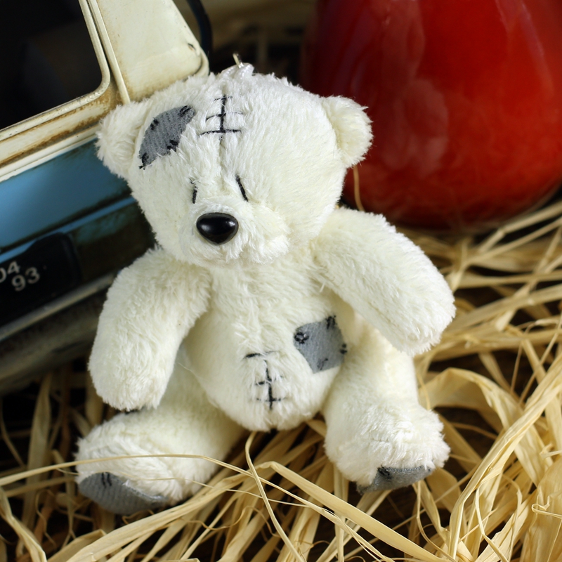 补丁熊钥匙扣小挂件礼品毛绒玩具