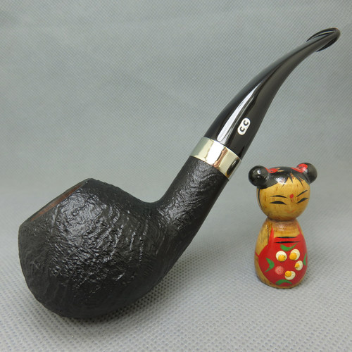 原装进口法国CC CHACOM石楠木烟斗9mm喷砂 L'Essard 莱萨德 871