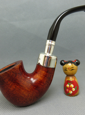 爱尔兰彼得森Peterson石楠木925双银圈龙头军插烟斗terracotta 05