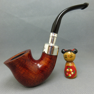 爱尔兰彼得森Peterson石楠木925双银圈龙头军插烟斗terracotta 05