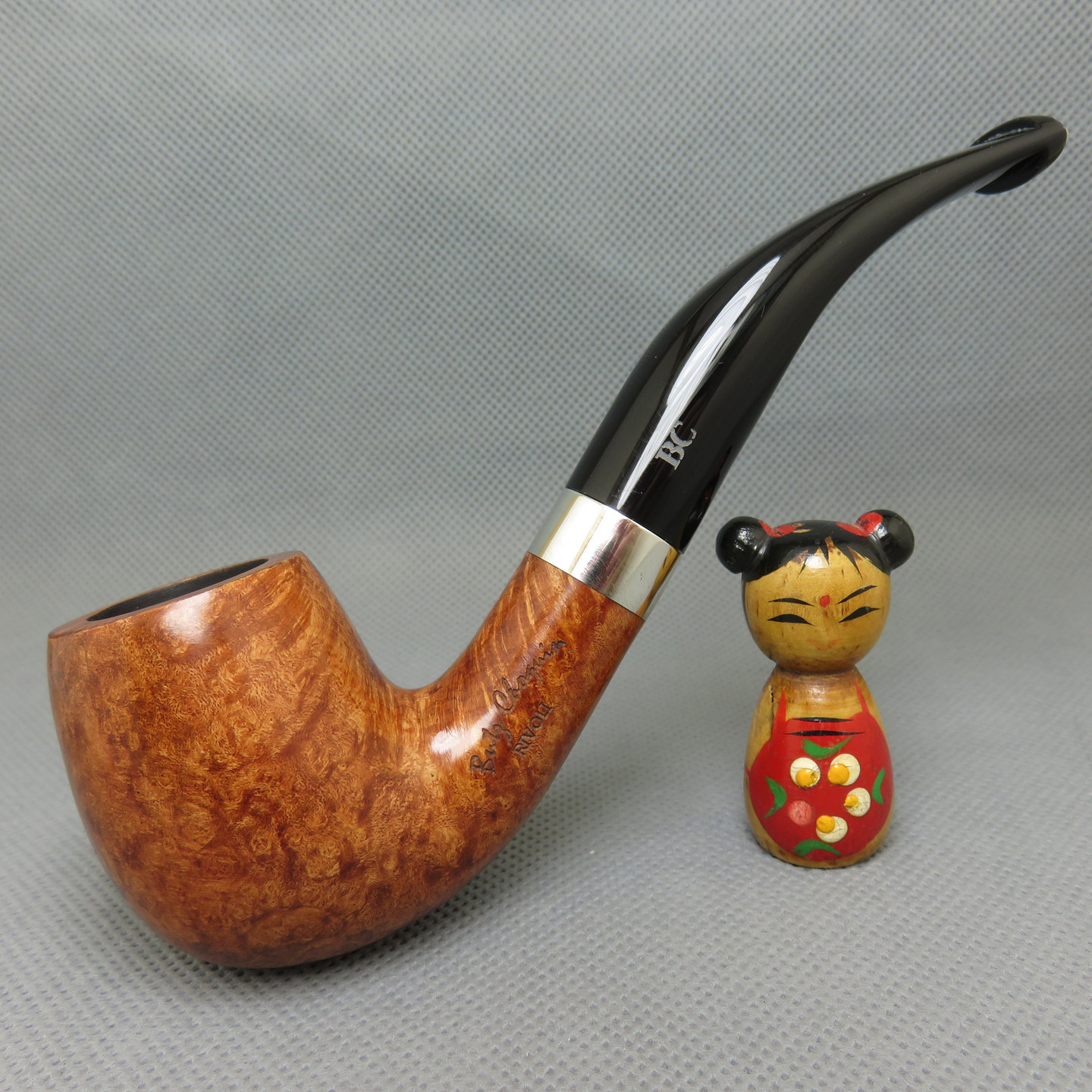 原装进口法国BC Butz-Choquin石楠木烟斗纯银圈9mm rivoli 1304