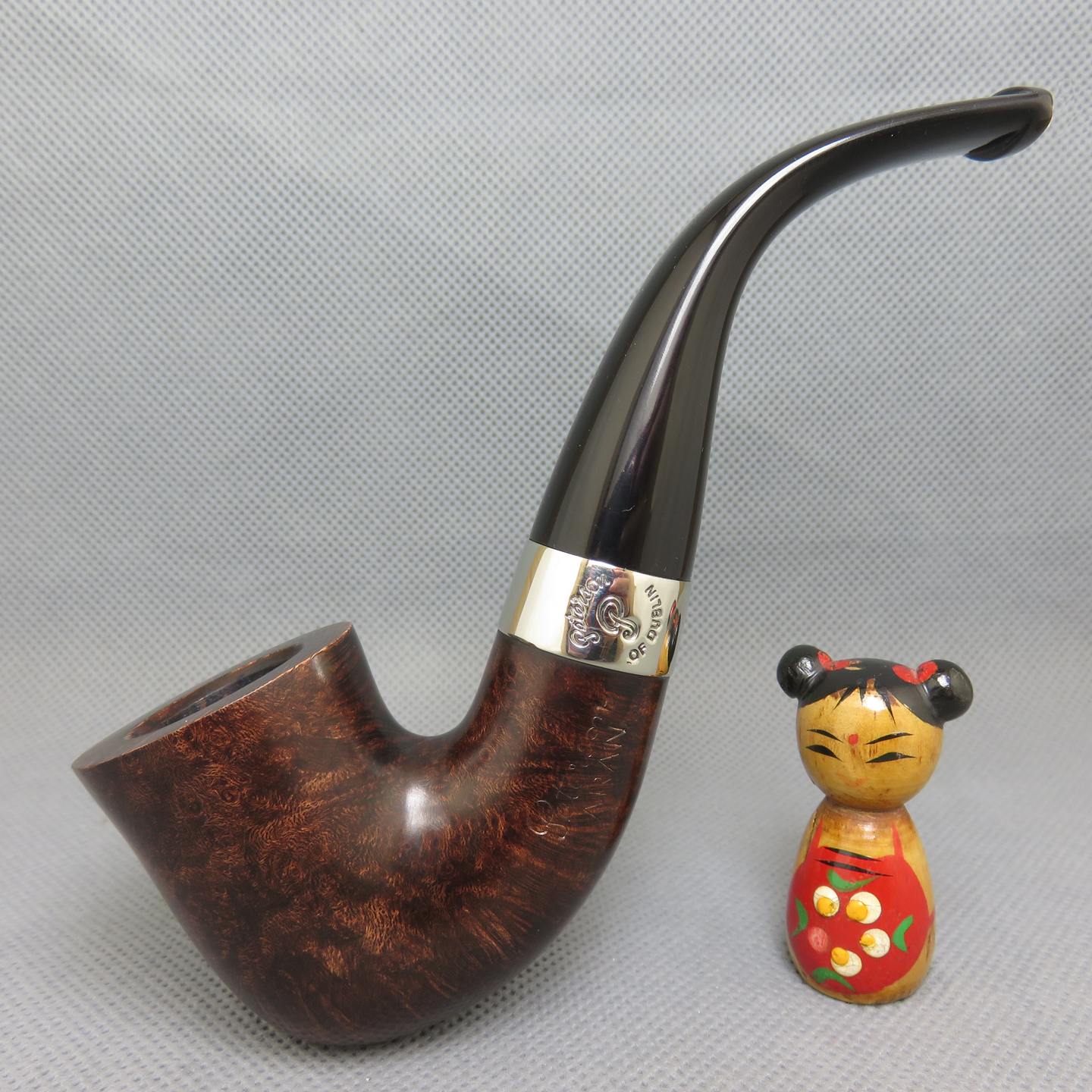 爱尔兰进口彼得森Peterson银圈石楠木烟斗3mm老式男士 ARAN 05