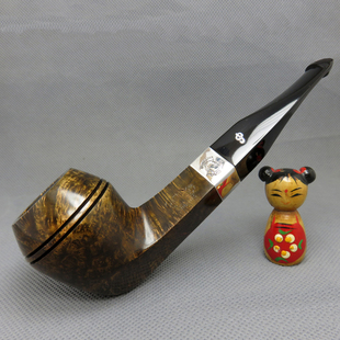 爱尔兰Peterson彼得森925银圈石楠木烟斗福尔摩斯栗色贝克街 牛头