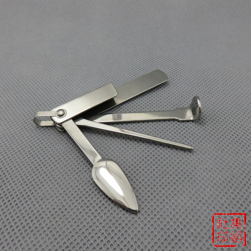 带挂钩不锈钢烟斗工具烟刀压棒