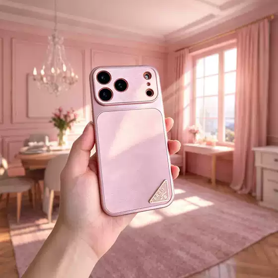 Girly Pink Phone Case Suitable for Apple iPhone 17 Pro Max, Protective Cover with Lens, 16 Seconds to Enlarge the Window, Unique Anti-Drop, Fingerprint-Resistant, Super Pretty, 14 High-End Feel, Soft Edge, New Trendy Style