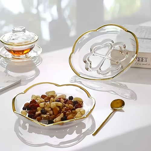 小号骨碟透明小号塑料家用高颜值客厅餐桌零食干果糖果盘