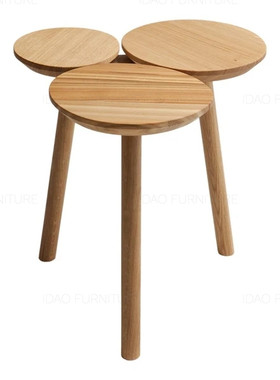 idao创意个性设计师三脚实木凳雕塑座位自然奇异聚集wood stool