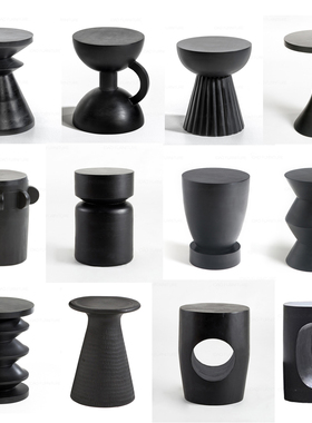 idao宜道个性设计师客厅沙发茶几墩子边几床头柜坐凳艺术简约装饰