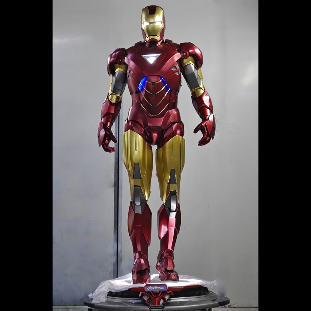 herobox定制 漫威钢铁侠模型1/1钢铁侠MK6全身像 ironman手办模型
