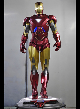 herobox定制 漫威钢铁侠模型1/1钢铁侠MK6全身像 ironman手办模型