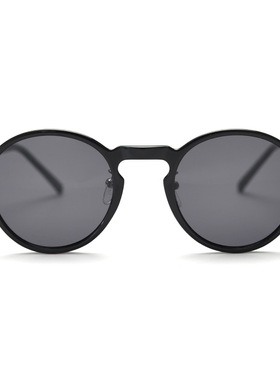 日系复古个性小圆框偏光太阳镜男女同款小红书网红文艺近视墨镜酷