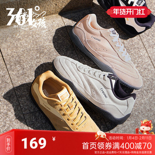 扁扁鞋361运动鞋T头鞋女冬季新款薄底鞋子赛车鞋板鞋复古德训鞋女