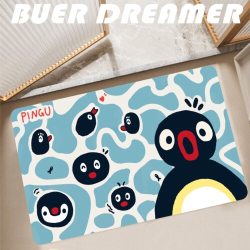 Pingu浴室地垫吸水地垫硅藻泥吸水软垫卫生间吸水防滑垫厕所脚垫