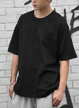 【3件99元】NNID短袖T恤情侣多克重精梳全棉重磅宽松打底