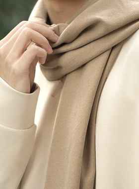 NNID德绒保暖微弹精品秋冬柔软舒适百搭情侣围巾美式简约男女