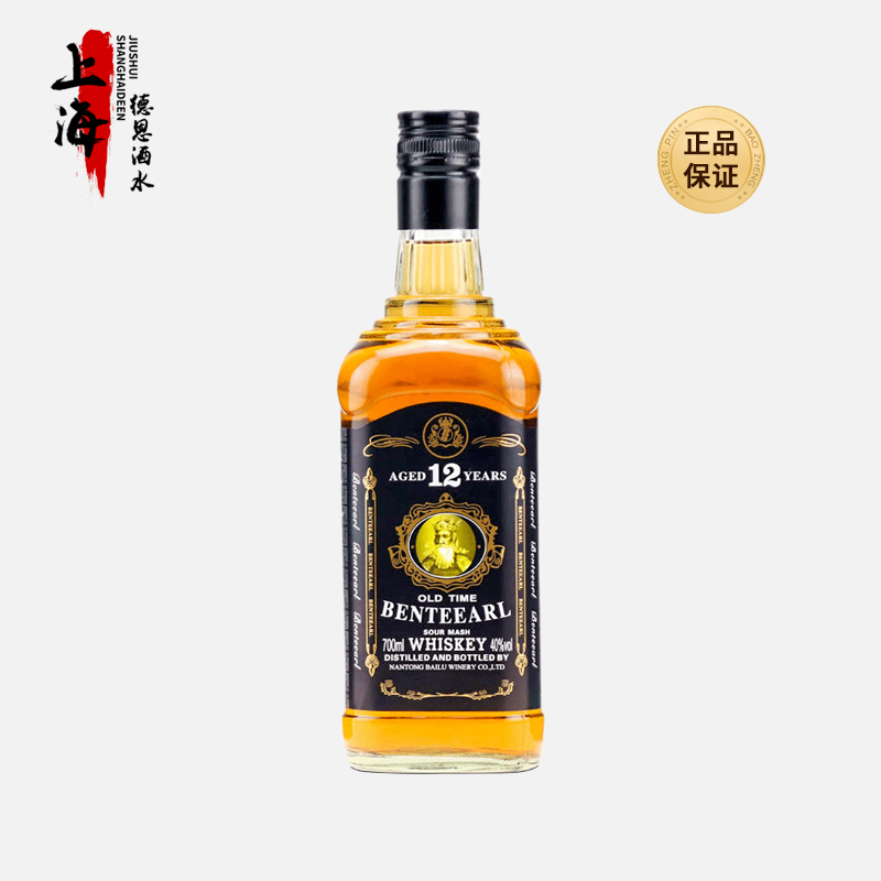 本特伯爵12年威士忌700ml 酒吧充场便宜洋酒可乐桶鸡尾酒调酒