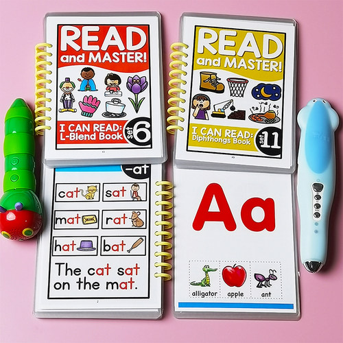 毛毛虫点读书自然拼读字母卡片