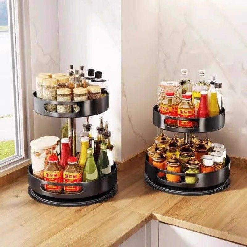 厨房旋转调料品置物架台面家用多功能调味品油盐酱醋调味罐收纳盒,厨房/烹饪用具,厨房置物架/置物柜/角架,淘宝优惠券,粉丝福利购,淘宝优惠卷