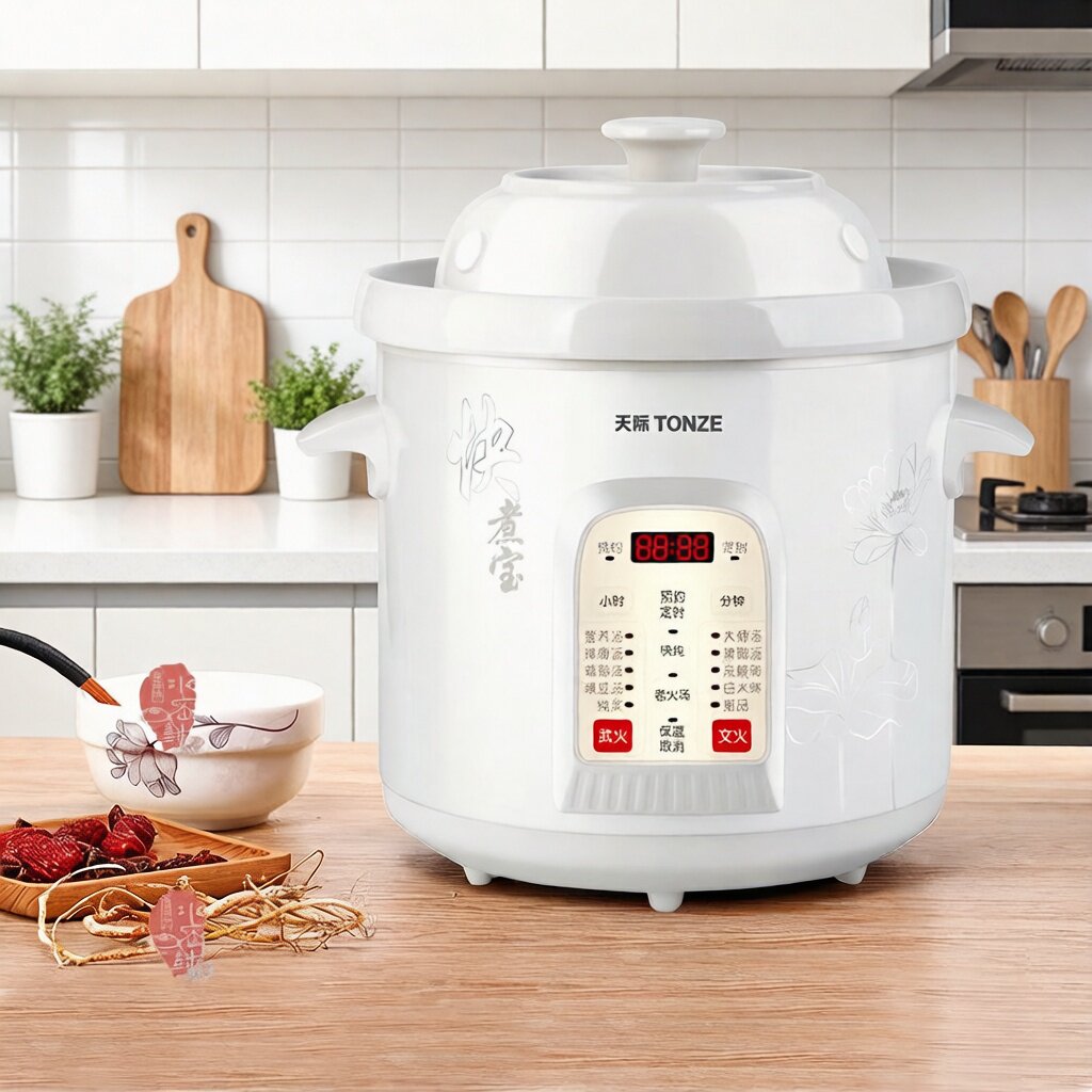 天际DGD68-68MD大容量电炖锅陶瓷煮粥预约定时文火武火煲汤锅6.8L