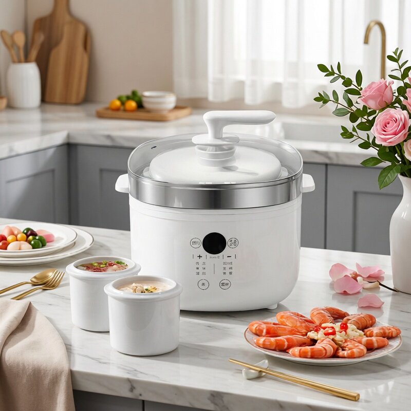 天际4L一锅五胆隔水炖电炖盅家用全自动大容量煮粥神器煲汤电炖锅