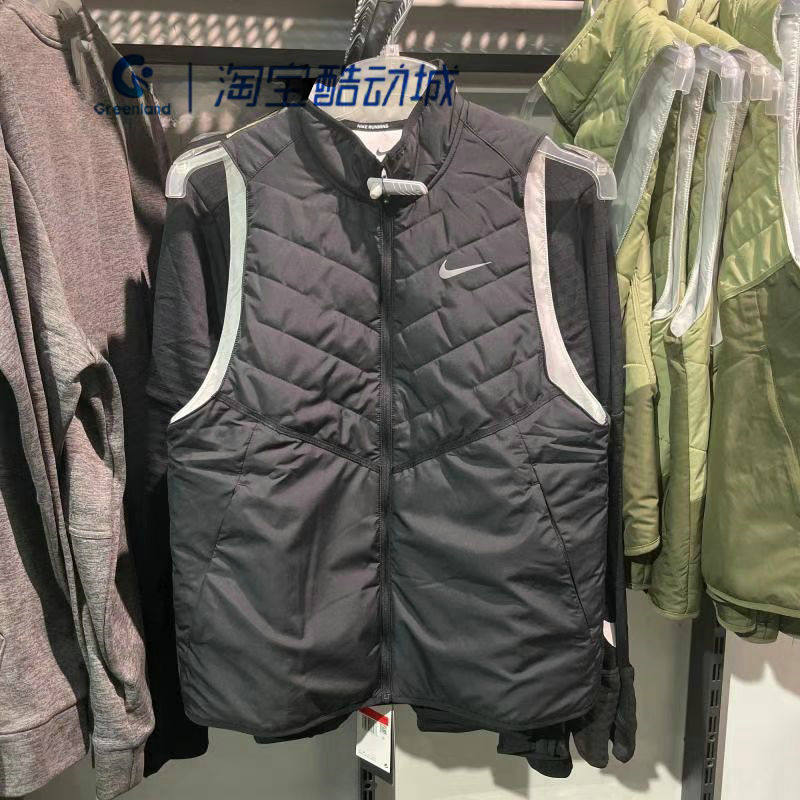 耐克男子保暖立领棉服背心马甲