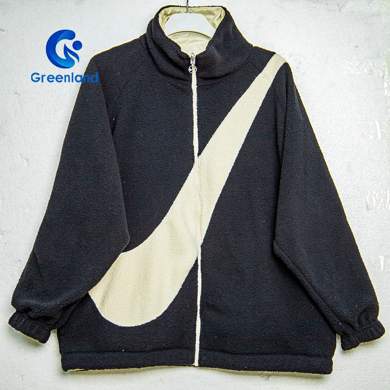 大logo羊羔绒双面穿夹克外套