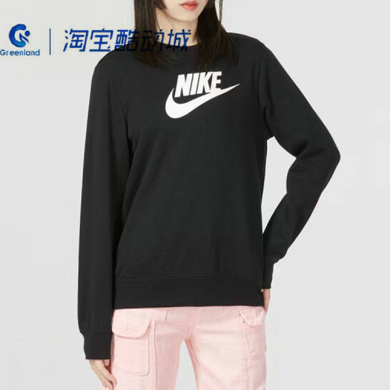Nike/耐克正品新款女子加绒圆领时尚运动休闲套头卫衣DQ5833-010