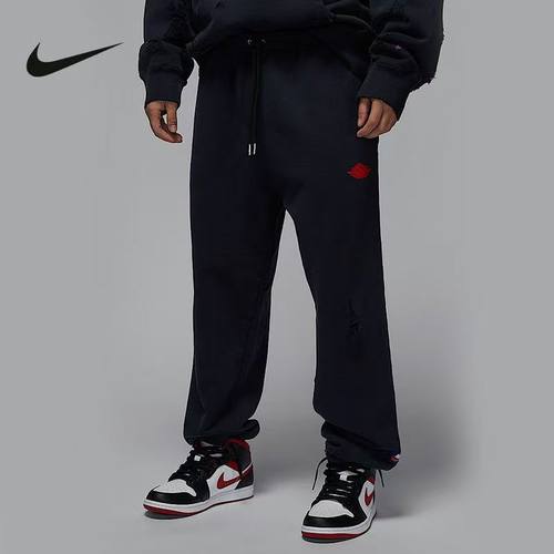 Nike耐克男裤JORDAN运动训练宽松休闲舒适针织束脚长裤IB3000-010