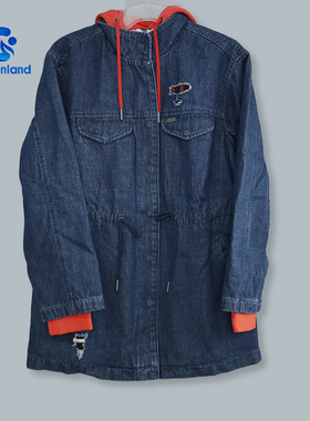 Lee 女士休闲长袖保暖防风连帽牛仔棉服夹克外套 L317123HH9JK