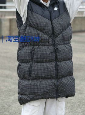 耐克/NIKE THERMA-FIT 女子羽绒宽松长款夹克马甲 FN0031-010