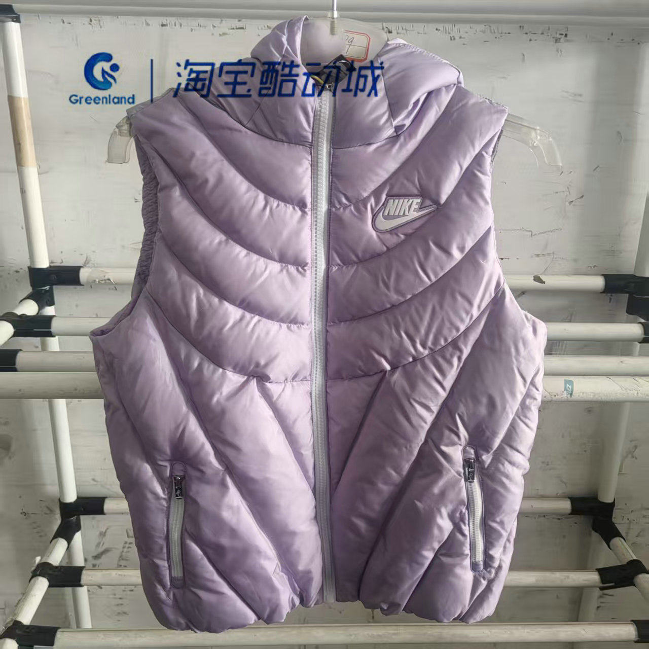 耐克保暖休闲防寒连帽羽绒马甲