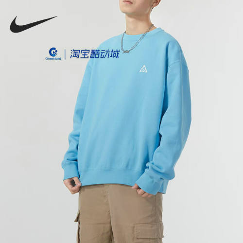Nike/耐克正品2024新款男士休闲运动加绒针织圆领卫衣/DX9612-407