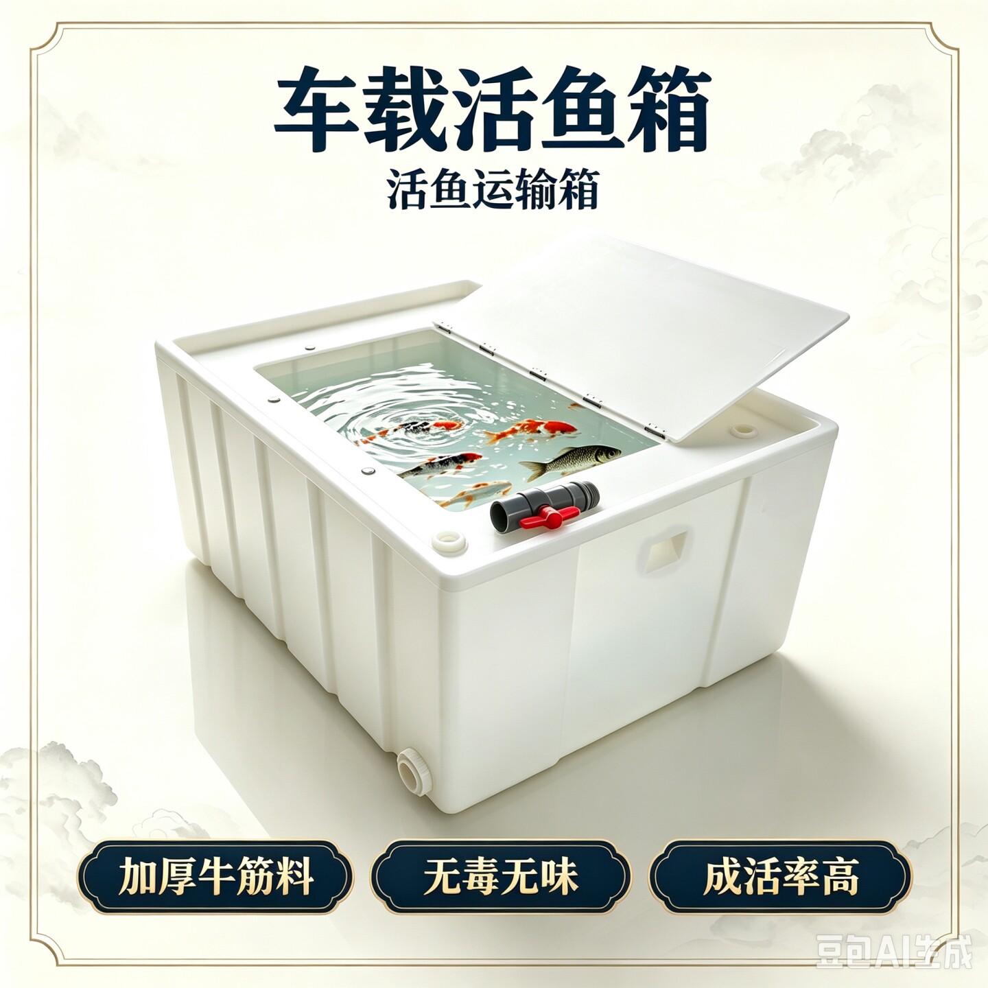 后备箱长方形密封防漏活鱼箱