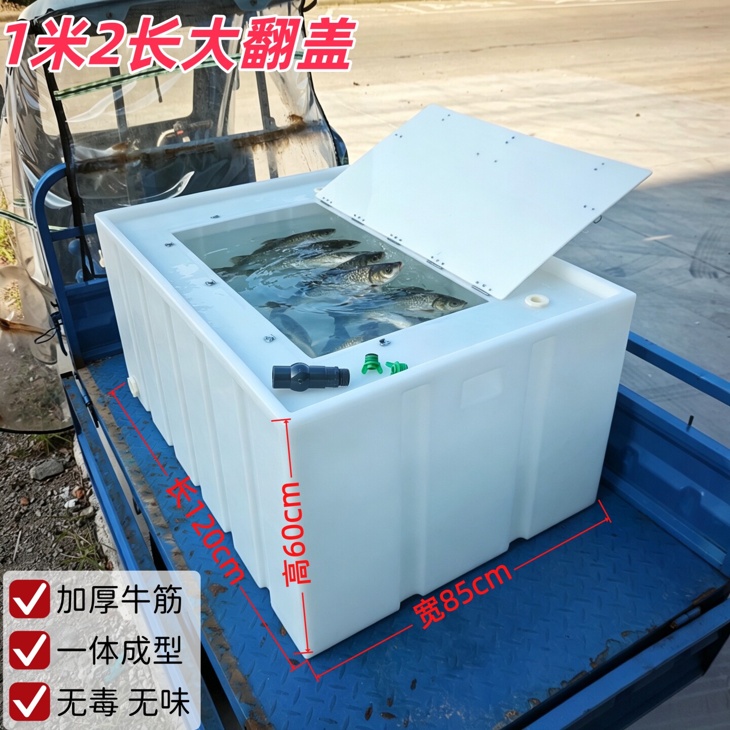 后备箱长方形密封防漏活鱼箱