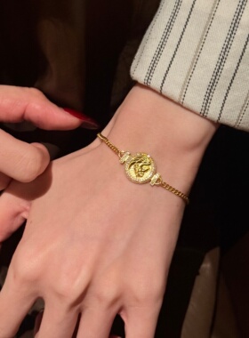 千夕 足金999赚赚马手链黄金手链女款七夕情人节生日礼物送女友